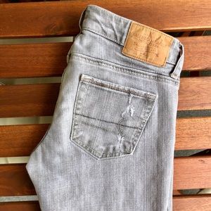 Gray American Eagle Skinny Jeans